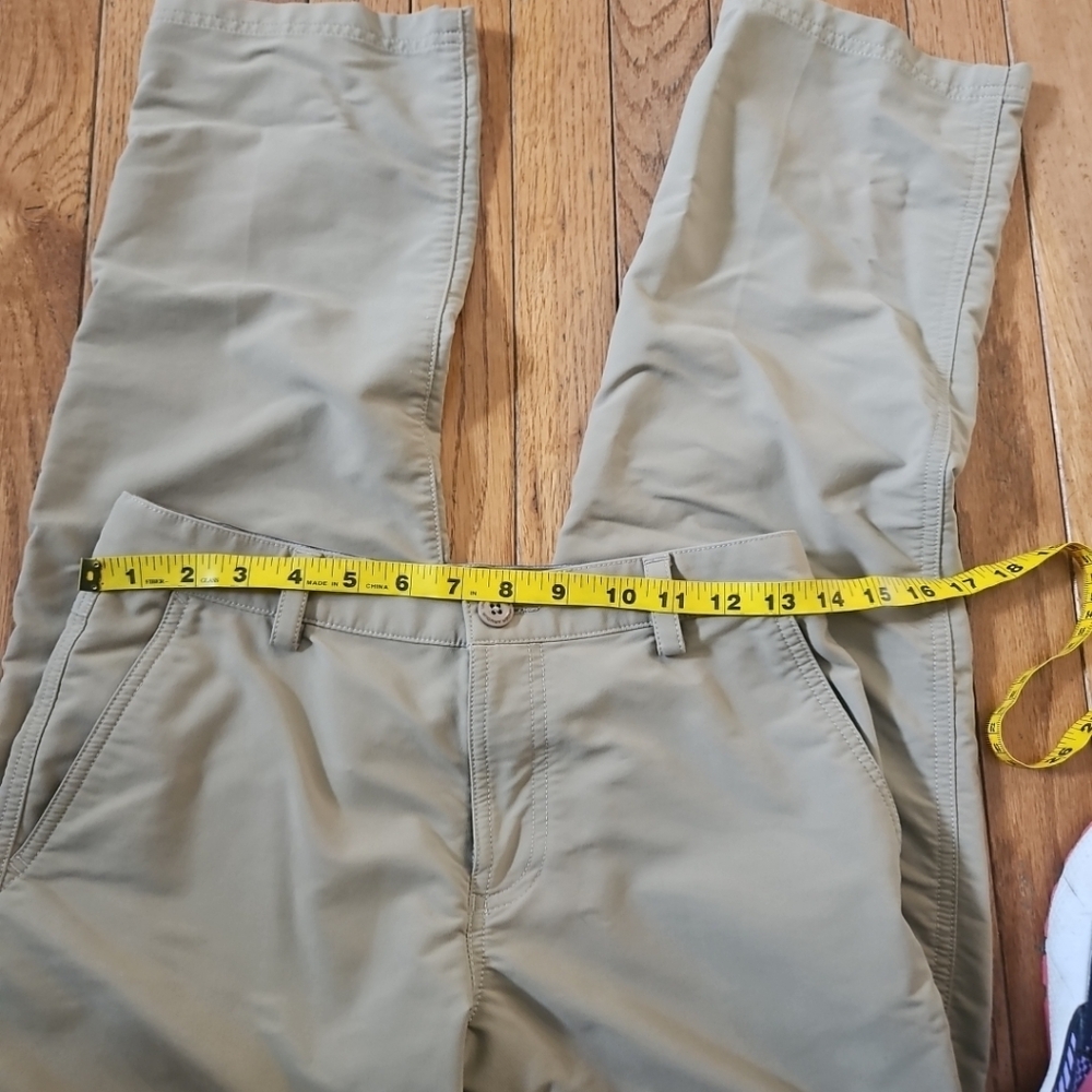Under Armour Golf Pants Boys Youth Large Khaki Tan Adjustable Waist Performance - Picture 2 of 4
